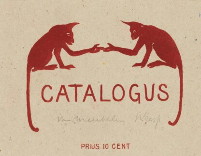 Catalogusomslag met twee apen by Theo van Hoytema