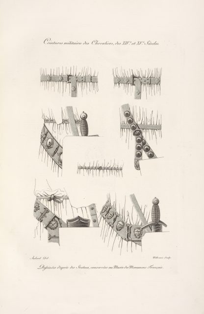 Ceintures militaires des chevaliers, des XIVe. et XVi. siècles. by Nicolas Xavier Willemin