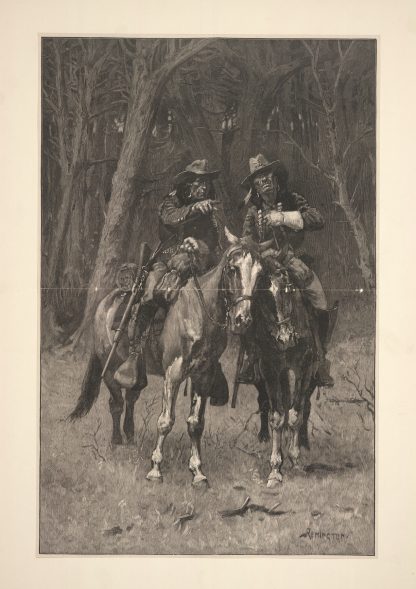 Cheyenne Scouts Patrolling the Big Timber of the North Canadian, Oklahoma by Frederic Remington