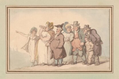 Citizens taking a country walk by Thomas Rowlandson