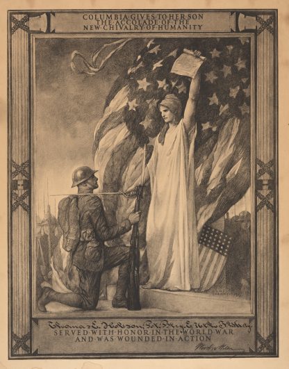 Columbia gives to her son the accolade of the new chivalry of humanity by Edwin Howland Blashfield