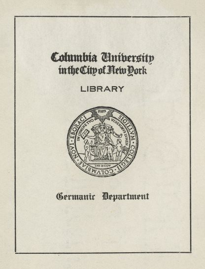 Columbia University; Germanic Department by Anonymous