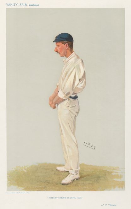 Cricket. ‘Forty-six centuries in eleven years’. J.T. Tyldesley. 8 August 1906 by Leslie Matthew Ward
