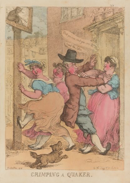 Crimping a Quaker by Thomas Rowlandson