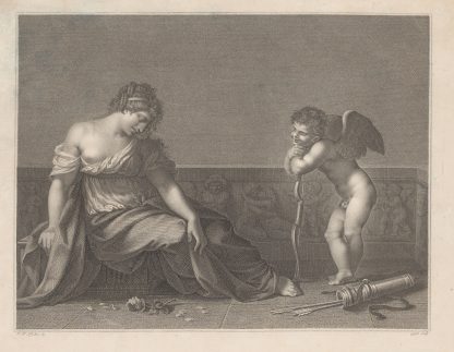 Cupid laughs at the heartbreak he has caused by Jacques Louis Copia