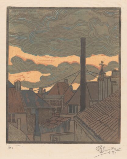 Daken en schoorstenen in Middelburg by C.H. d'Huy