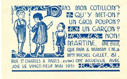Dans mon cotillon qu’y met-on by Anonymous