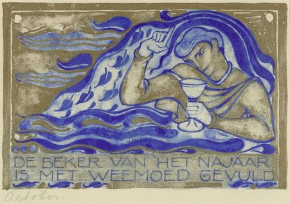 De beker van het najaar is met weemoed gevuld, october by Willem Arondéus