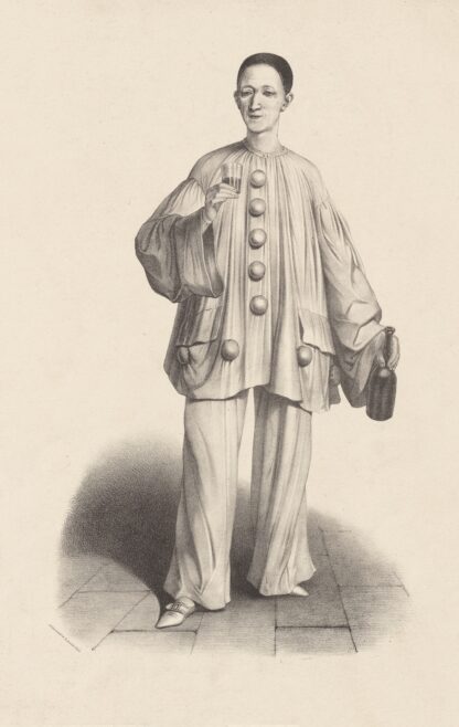 Debureau [i.e., Jean Gaspard Deburau as Pierrot] by Alexandre Lacauchie