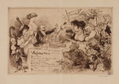 Déjeuner Mariani, le 30 avril 1907. Vernissage Menu by Albert Robida