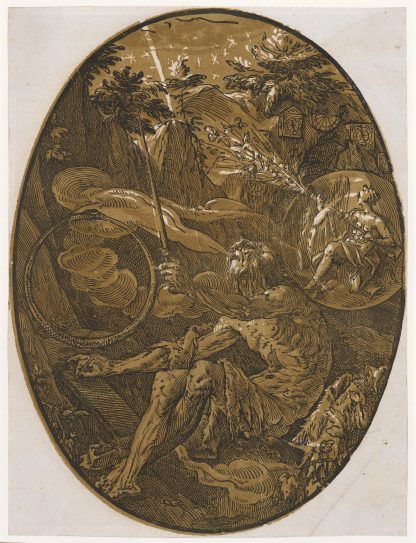 Demogorgon in der Höhle der Unendlichkeit by Hendrick Goltzius