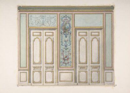 Design for a Pair of Doors Joined by an Ornamental Panel by Jules-Edmond-Charles Lachaise