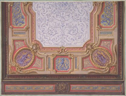 Design for Ceiling of Grand Salon, Hôtel Hope by Jules-Edmond-Charles Lachaise
