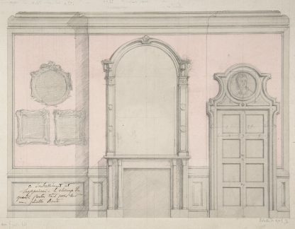 Design for treatment of a chimney-piece and adjacent door by Jules-Edmond-Charles Lachaise