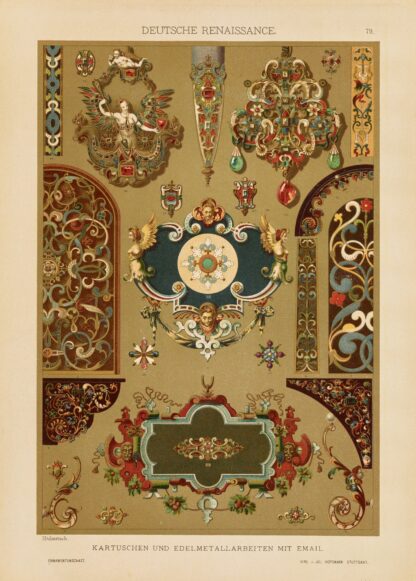 Deutsche Renaissance – Kartuschen und Edelmetallarbeiten mit Email by Heinrich Dolmetsch