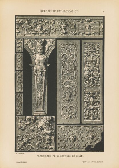 Deutsche Renaissance – Plastische Verzierungen in Stein by Heinrich Dolmetsch
