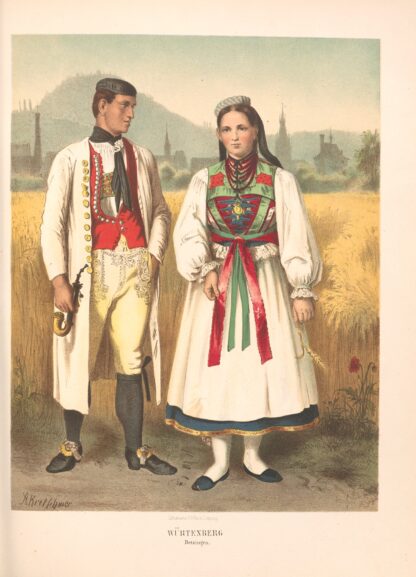 Deutsche Volkstrachten Pl.41 by Albert Kretschmer