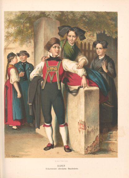 Deutsche Volkstrachten Pl.47 by Albert Kretschmer