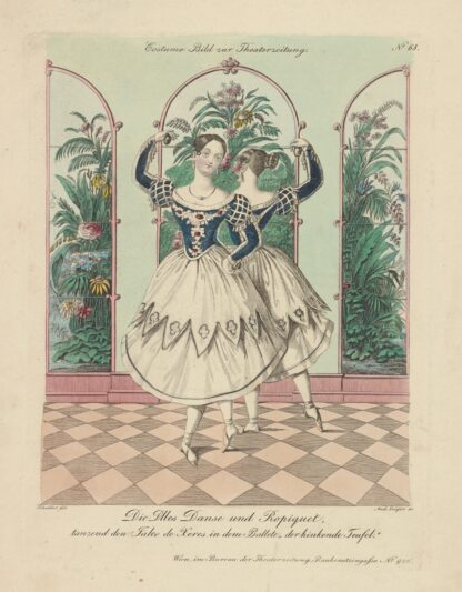 Die Dlles Danse und Ropiquet, tanzend den Jaleo de Xeres in dem Ballete ‘Der hinkende Teufel’ by Johann Christian Schoeller