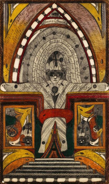 Die Kreuzigung meiner Wenigkeit, auf der Biskaya,=Haven=Insel, im stillen Ozean, im Späht=Sommer, 1,876 by Adolf Wölfli