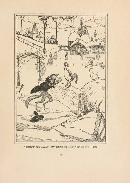 ‘Don’t go away, my dear friend,’ said the Fox by Jean de Bosschère