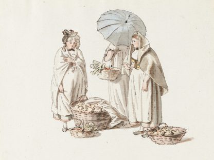 Drei Frauen auf dem Markt in Bern by Franz Niklaus König