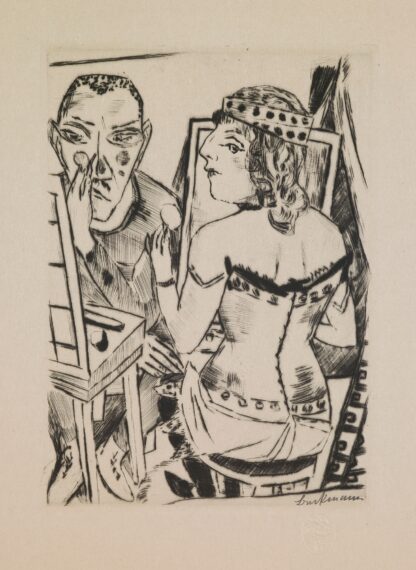Dressing Room, plate 2 from the portfolio ‘Annual Fair’ by Max Beckmann