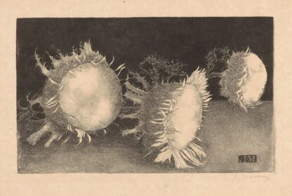 Drie distelbloemen by Jan Mankes