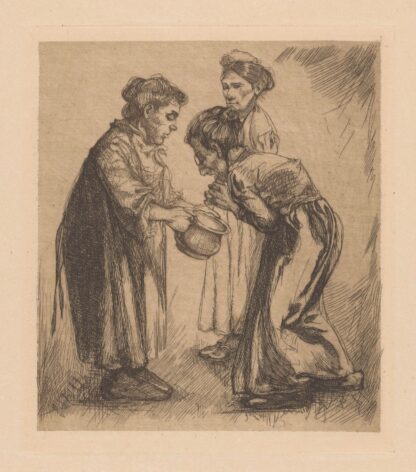 Drie vrouwen met pot by Johannes Josephus Aarts