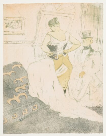 Elles, Woman In A Corset by Henri de Toulouse-Lautrec