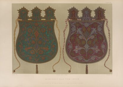 Embroidered bags from Greece by Matthew Digby Wyatt