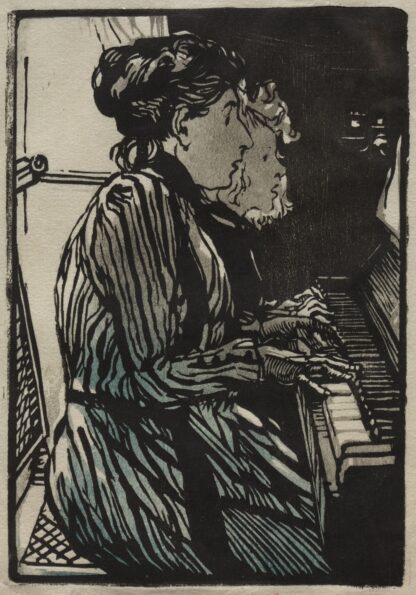 Etude a Quatre Mains by Auguste Louis Lepère