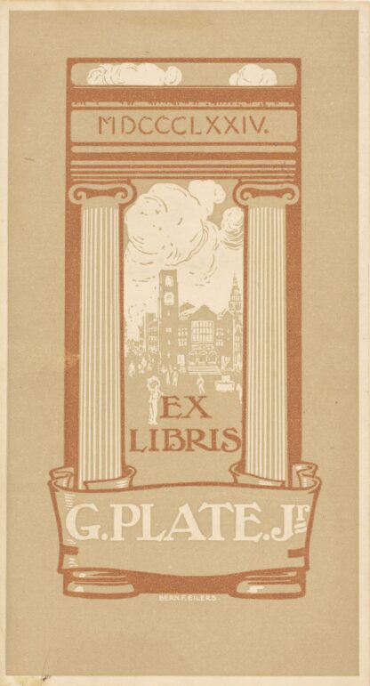 Ex libris van G. Plate Jr. by Bernard Eilers