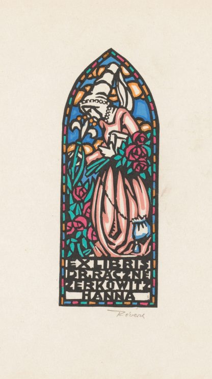 Ex libris van Hanna Ráczné Zerkowitz by Kornél Révész