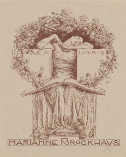 Ex libris van Marianne Brockhaus by Otto Greiner