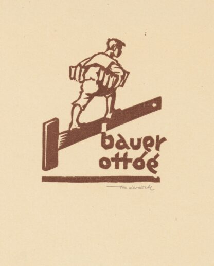 Ex libris van Ottóé Bauer by Kornél Révész