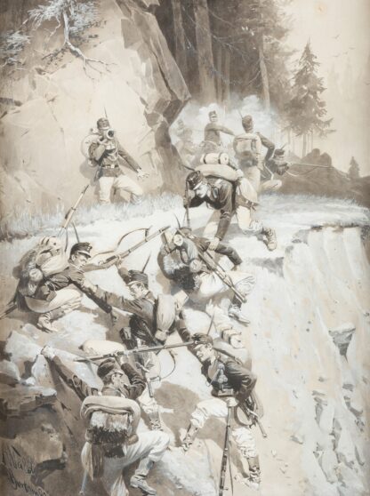 Field exercise in the mountains by Adolf Wald