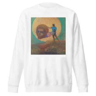 Figure portant une tête ailée by Odilon Redon Sweatshirt