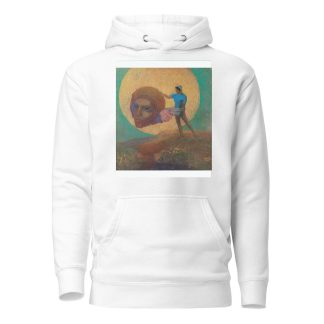 Figure portant une tête ailée by Odilon Redon Hoodie