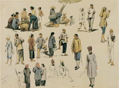 Figurenstudien von Chinesen by Joseph Selleny