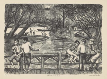 Fishing in the Park by Richard Lindsey William