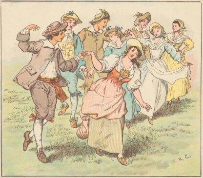 Four dancing couples in rustic costume by Anonymous