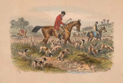 Fox-Hunting Sketches; No. 1. Going to Cover by Hablot Knight Browne