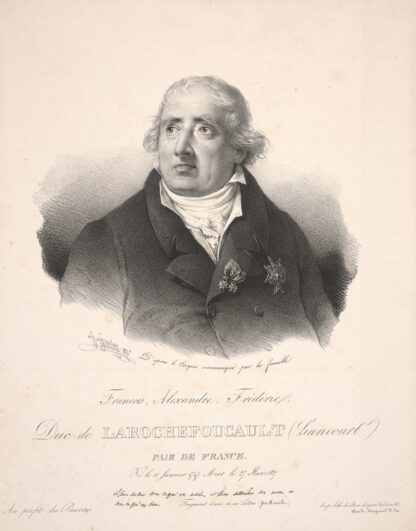 Francois, Alexandre, Frederic, Duc de Larochefoucault by Henri Grévedon