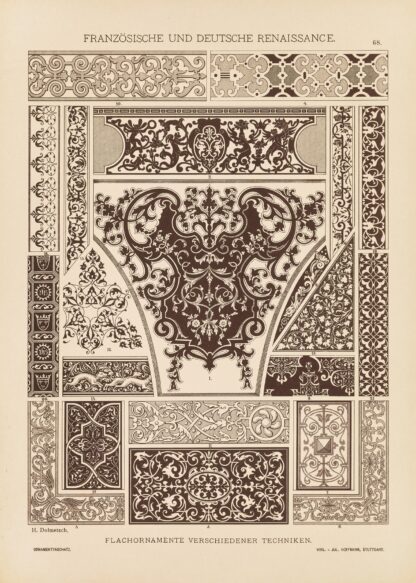 Franzosische und Deutsche Renaissance – Flachornamente verschiedener Techniken by Heinrich Dolmetsch