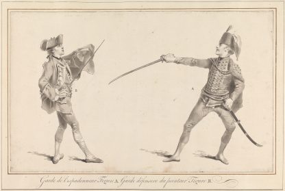 Garde de l’Espadonneur. Figure A. Garde Dêfensive du Pointeur. Figure B. by James Gwin
