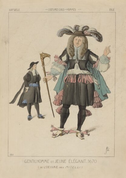 Gentilhomme et jeune élégant, 1670. by Raphaël Jacquemin