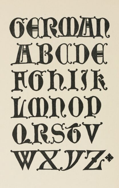 German Uncial Gothic Capitals From a Brass by Frank Chouteau Brown