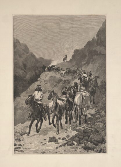 Geronimo and his band returning from a raid into Mexico by Frederic Remington