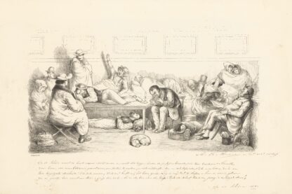 Gezelschap in de kajuit van een schip by Alexander Ver Huell